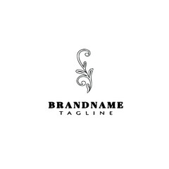 leaf logo cartoon icon design template black isolated vector creative
