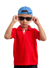 boy wearing sunglasses