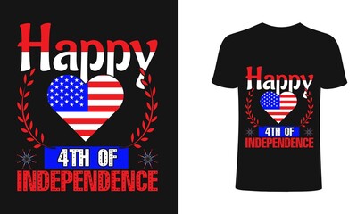 HAPPY 4th JULY T-SHIRT DESIGN - Independence Day of USA. t-shirt design.