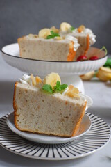 slice of cake in a plate