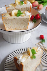 slice of cake in a plate