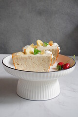 slice of cake in a plate
