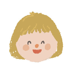 女の子の顔のイラスト