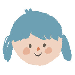 女の子の顔のイラスト