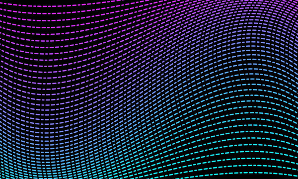 abstract wave dotted line pattern technology background with blue and purple color gradations.