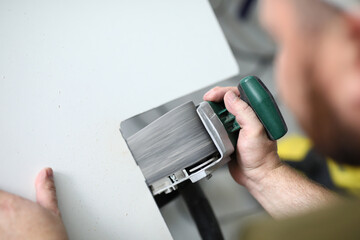 Fototapeta premium Busy concentrated person at work