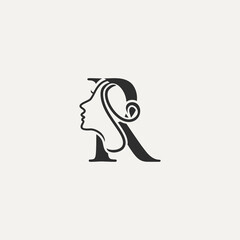 Letter R Beauty Women Logo