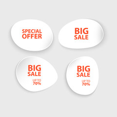 Special offer labels, Cardboard Price tag, sale coupon and voucher, Vector format