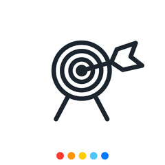 Simple target icon, Archery Target icon.
