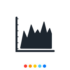 Vector icon of Graph chart diagram.