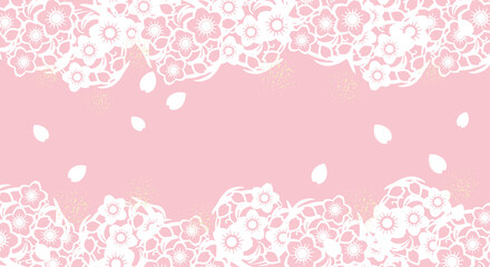 優しい　可愛い　桜の背景イラスト