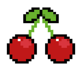 cherry pixel icon
