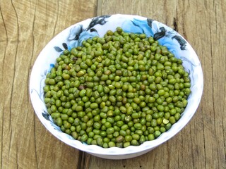 bowl of green Mung bean