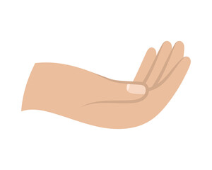 human hand receiving gesture
