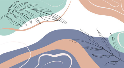 Trendy vector minimal fluid organic shapes, abstract background ideal for social media post, blogs etc