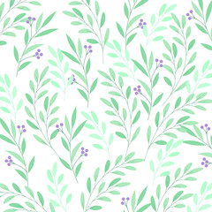 seamless pattern with bamboo leaves