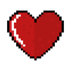 Obraz premium heart pixel icon