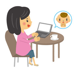 妊娠　妊婦　マタニティ　三頭身