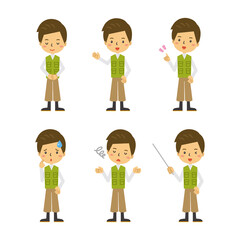 人　三頭身　イラスト