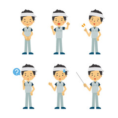 人　三頭身　イラスト