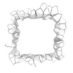 Exploding wall with free area on center