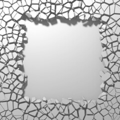 Exploding wall with free area on center