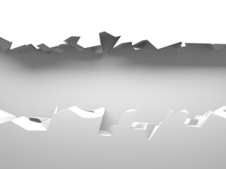 Exploding wall with free area on center