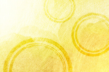 波紋と金色の和紙の背景素材（アブストラクト）
