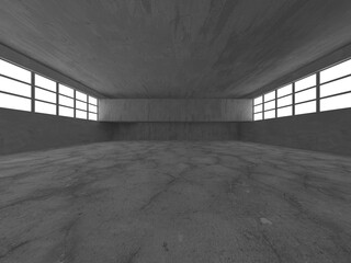 Abstract architecture interior background. Empty concrete room