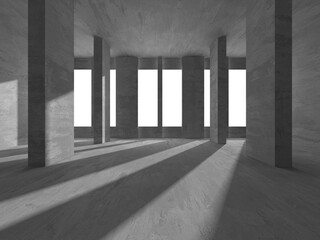 Abstract architecture interior background. Empty concrete room
