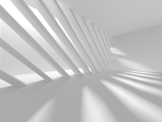 Illuminated corridor interior design. Empty Room Interior Background