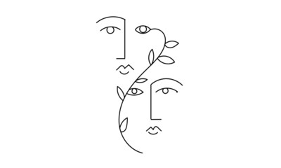 Line Art Drawing for print or use as poster, card, flyer or wall decor