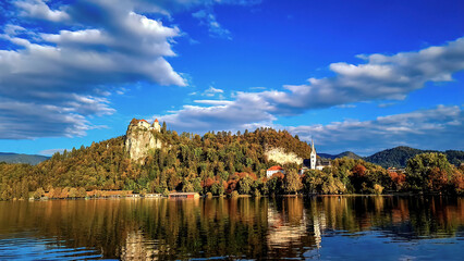 Fototapeta premium Bled Castle with Lake Bled, Slovenia