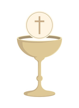 catholic chalice with wine