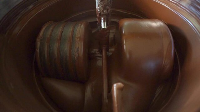 Conching And Refining Milk Chocolate In The Machine. - high angle