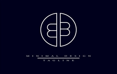 BB MINIMALIST LOGO MONOGRAM VECTOR ART ILLUSTRATION