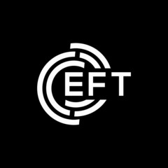 EFT letter logo design on black background. EFT creative initials letter logo concept. EFT letter design.