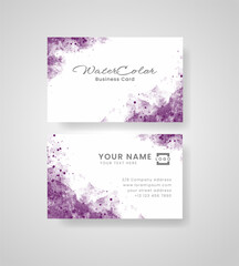 Fototapeta premium Abstract splashed watercolor business card