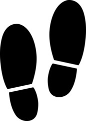 Footprints flat vector icon. Traces flat Vector illustration.eps