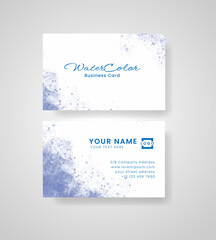 Fototapeta premium Abstract splashed watercolor business card