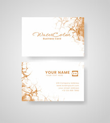 Fototapeta premium Abstract splashed watercolor business card