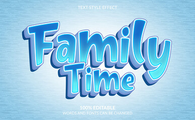 Editable Text Effect,  Family Text Style	