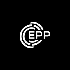 EPP letter logo design on black background. EPP creative initials letter logo concept. EPP letter design.