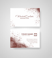 Fototapeta premium Abstract splashed watercolor business card