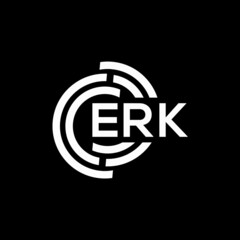 ERK letter logo design on black background. ERK creative initials letter logo concept. ERK letter design.