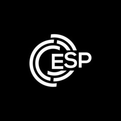 ESP letter logo design on black background. ESP creative initials letter logo concept. ESP letter design.