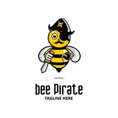 cute honey bee cartoon illustration vector