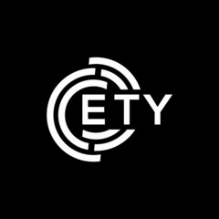 ETY letter logo design on black background. ETY creative initials letter logo concept. ETY letter design.