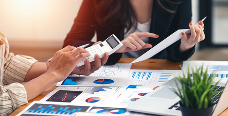 Business people Consulting meeting working and brainstorming new business project finance...