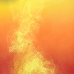 アルコールインクアート抽象背景）炎のイメージ　赤から黄色へのグラデーション　煙　波　正方形バナー